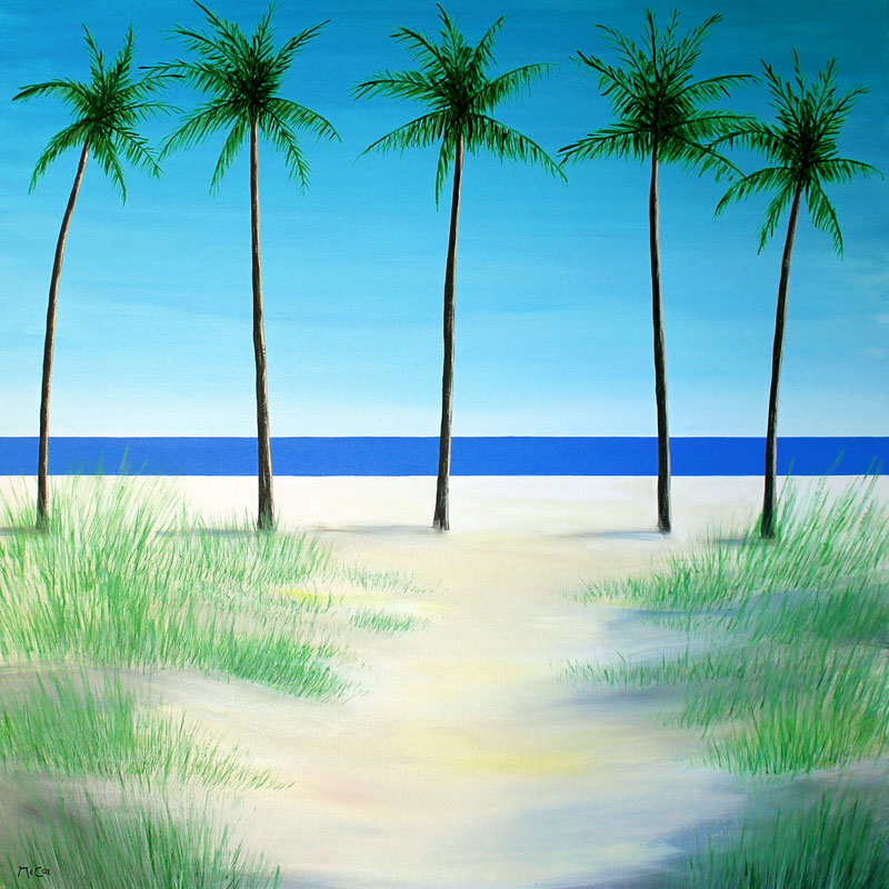 Beach Path Painting by Kirstin McCoy