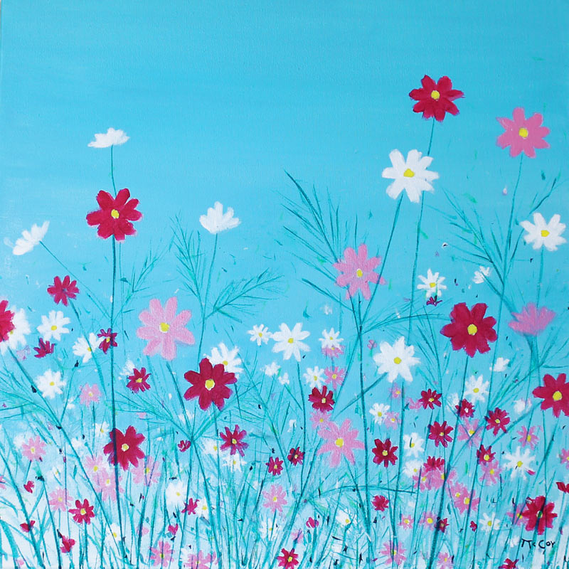 Cosmos Flowers - SOLD