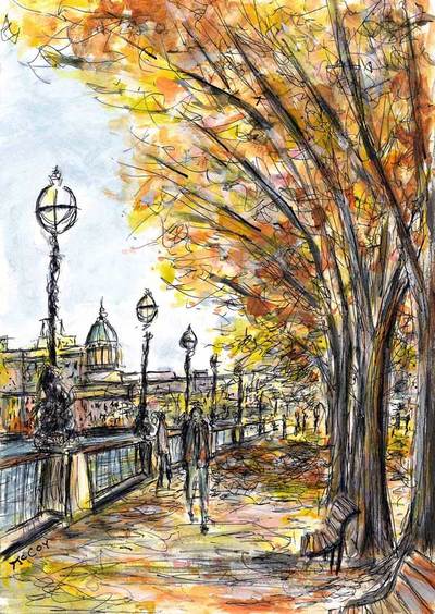 Autumn in London -SOLD